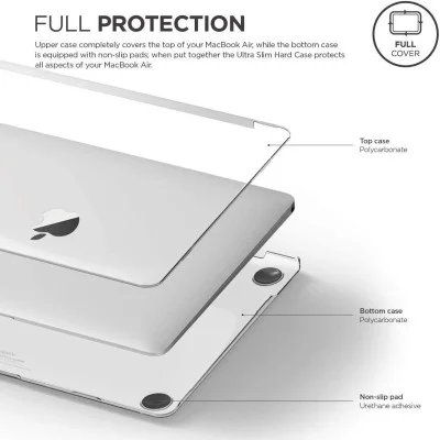 Protection Case  Macbook Air 13"/M1 (2020) Ultra Slim Elago - Clear
